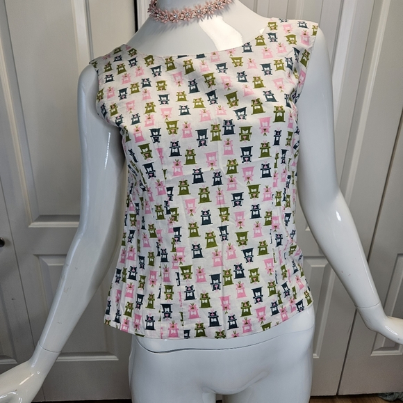 1950s vintage original novelty print skirt and top set 2 piece - Picture 3 of 8